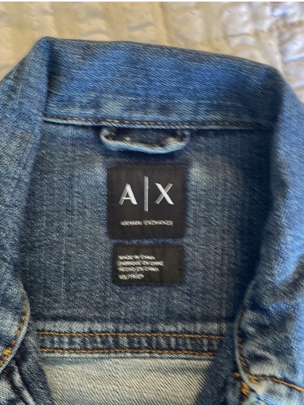 Armani Exchange Light Blue Denim Jean Jacket - Picture 2 of 6